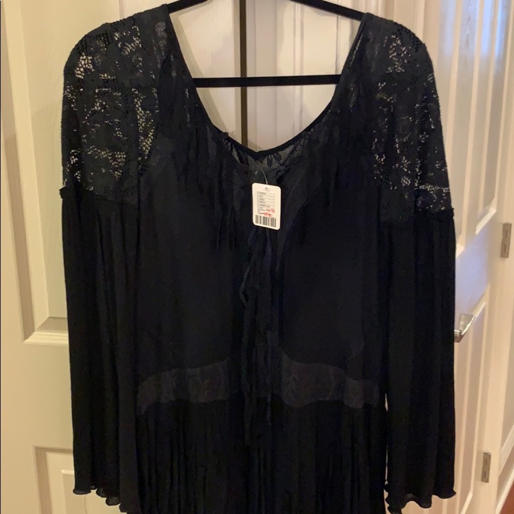 Free People never worn black long sleeve dress